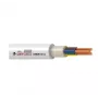 H05VV-U/NYM 3x1,5 mm² Weißes PVC-isoliertes und -ummanteltes Starkstromkabel für Festinstallation, 25 m