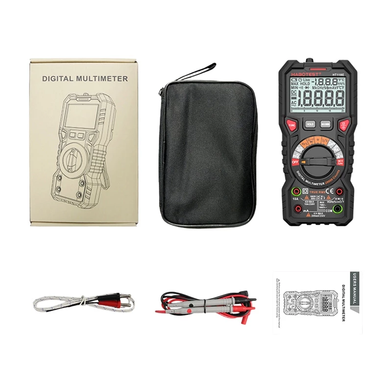 Habotest HT118E Universal-Digitalmultimeter True RMS NCV