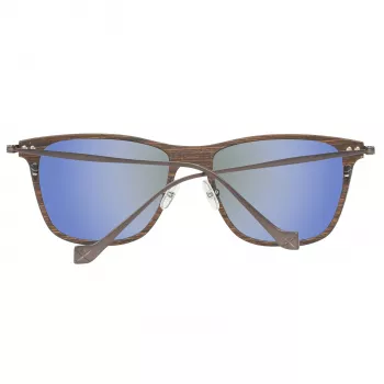 Hackett London HSB86311255 Herren-Sonnenbrille - Glänzend schwarzer Rahmen, graue Gläser, 55 mm