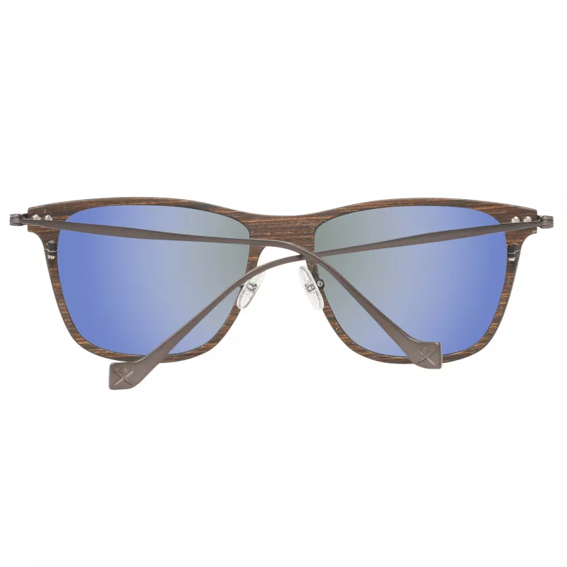 Hackett London HSB86311255 Herren-Sonnenbrille - Glänzend schwarzer Rahmen, graue Gläser, 55 mm
