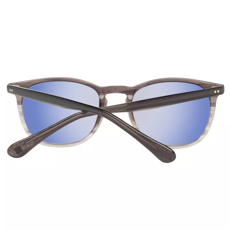 Hackett Man HSB83800152 Rechteckige Acetat-Sonnenbrille Schwarz/Grau 52/20/145 mm