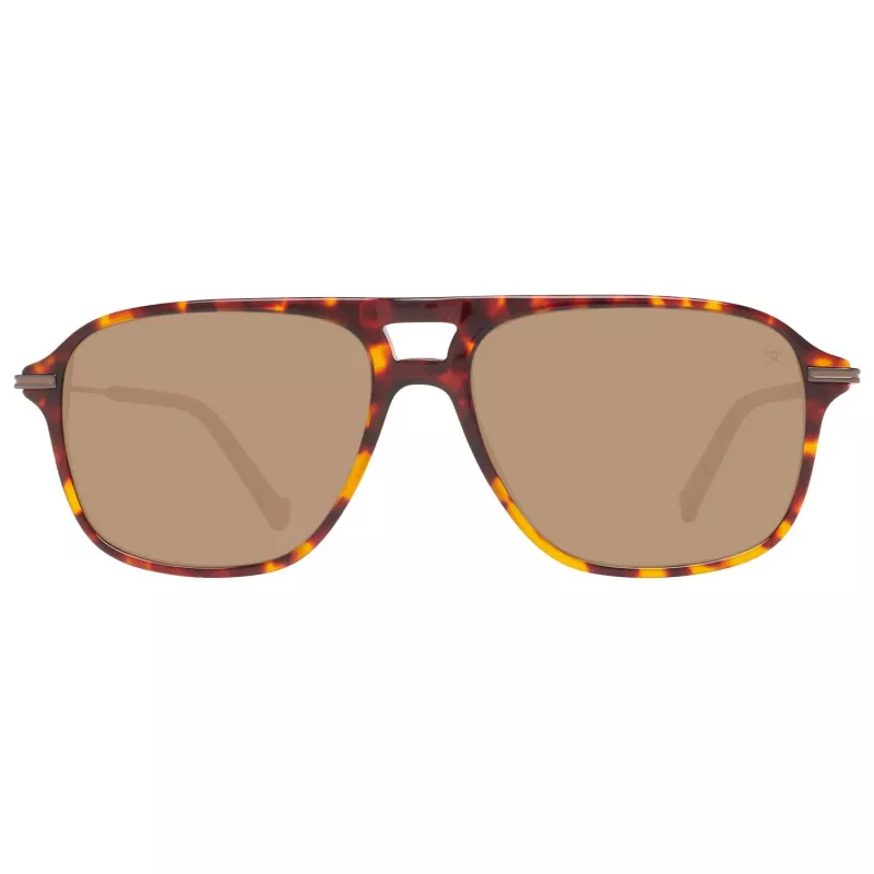 HACKETT MAN SONNENBRILLE HSB86512756 - Havanna Acetat Rechteckrahmen mit braunen Verlaufsgläsern - 56/16/140 mm
