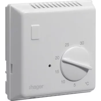 Hager EK054 Bimetall-Raumthermostat, 230V, Weiß