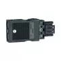 Hager G4713 3-poliger Ausgangssteckverbinder mit Wago Steckklemmen, 1,5-2,5 mm², 400V, Schwarz