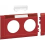 HAGER GB080213020 2-fach Standard beschriftbare halogenfreie Abdeckung für OT80 Brüstungskanal, Reinweiß RAL 9010