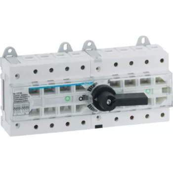 HAGER HI405R 4-poliger 100A Handumschalter I-0-II DIN-Schiene