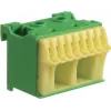 Hager KN10E QuickConnect PE-Klemmenblock, 10 Klemmstellen, grün/gelb