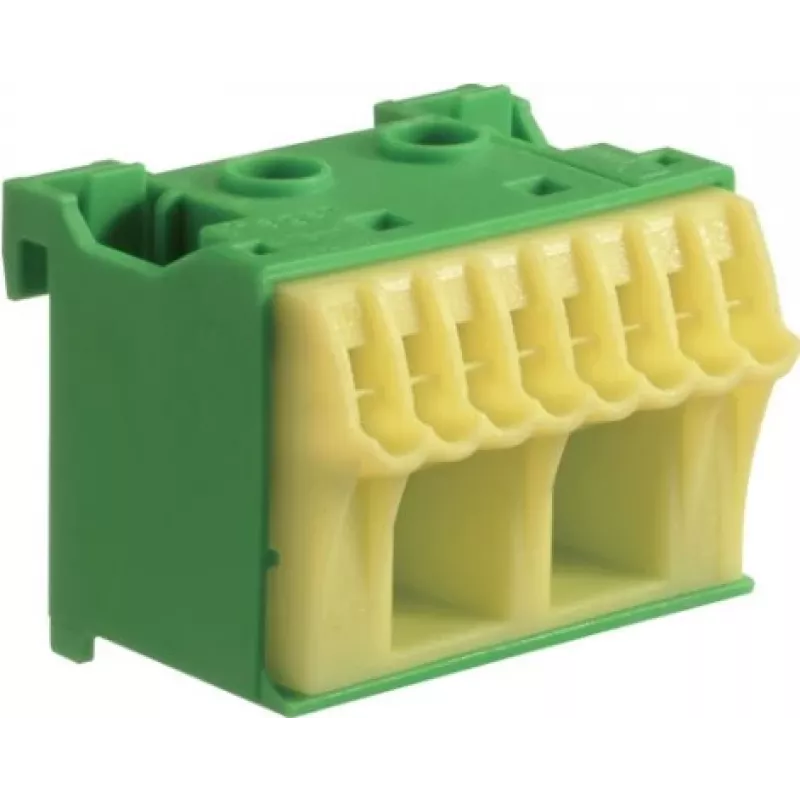 Hager KN10E QuickConnect PE-Klemmenblock, 10 Klemmstellen, grün/gelb