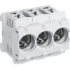 Hager LD047 D01 3-polige 16A E14 Sicherungssockel für DIN-Schiene, Rahmklemme
