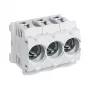 Hager LD047 D01 3-polige 16A E14 Sicherungssockel für DIN-Schiene, Rahmklemme