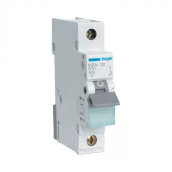 Hager MBN120 1-poliger 20 A C-Charakteristik Leitungsschutzschalter 6 kA