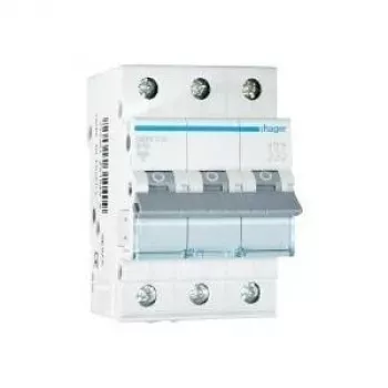 Hager MBN316 3-poliger 16A B-Charakteristik 6kA Leitungsschutzschalter, 3 Module breit