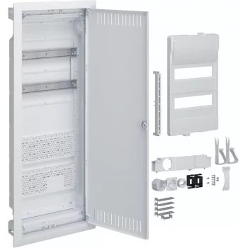 HAGER Kunststoff-Hybrid-PT-Gehäuse 24M 2x Montageplatte IP40 865x335x90 perforierte Tür Volta.Hybrid