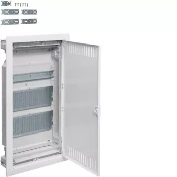 HAGER VU36NWB Kunststoff PT Multimedia-Verteiler 2x Platte 1x TH35 IP30 630,5x348x94,5 Tür belüftet weiß Volta