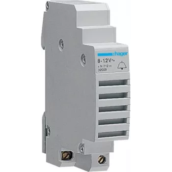 Hager SU212 DIN-Schienen-Klingel 8-12V AC 0,33A 1 Modul