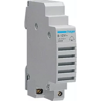 Hager SU213 Modulare Klingel 230V AC 0,03A 1-Modul DIN-Schiene mit Dauerton