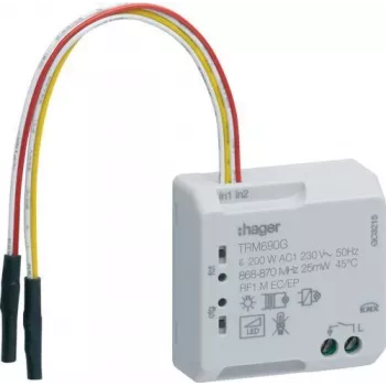 Hager TRM690G NTC-Temperatursensor, 10 kOhm, 4 m Kabel, IP65, Weiß