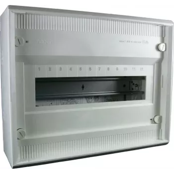 Hager VA12CN Volta Aufputz-Verteilerschrank, 1 Reihe, 12 Module, IP30, Weiß