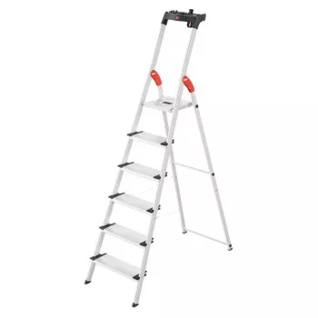 HAILO Haushaltsleiter L80 ComfortLine Aluminium 6 Stufen