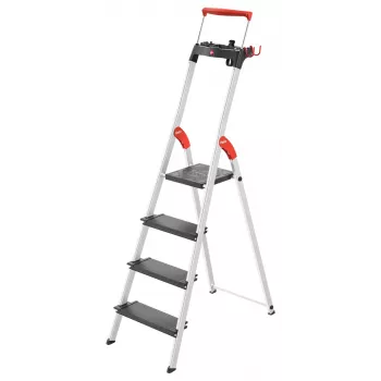HAILO L100 TopLine Aluminium 4-Stufen-Haushaltsleiter