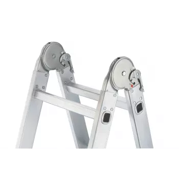 HAILO M60 Universal-Leiter Aluminium 4x3 Sprossen Mehrzweck-Gelenkleiter