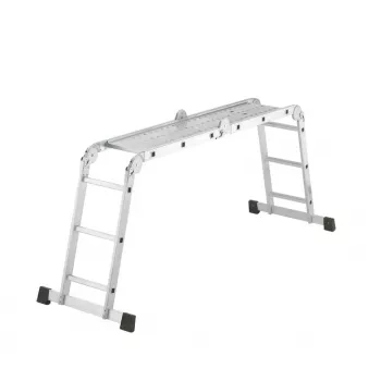 HAILO M60 Universal-Leiter Aluminium 4x3 Sprossen Mehrzweck-Gelenkleiter