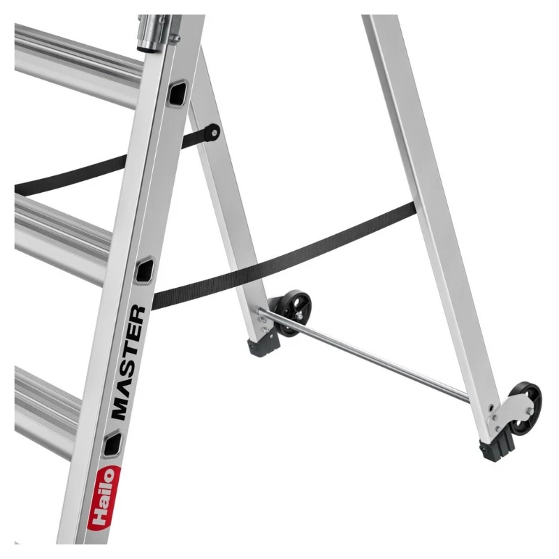 HAILO Master P80 Aluminium mobile Plattform-Trittleiter, 5 Stufen, 150 kg, EN 131