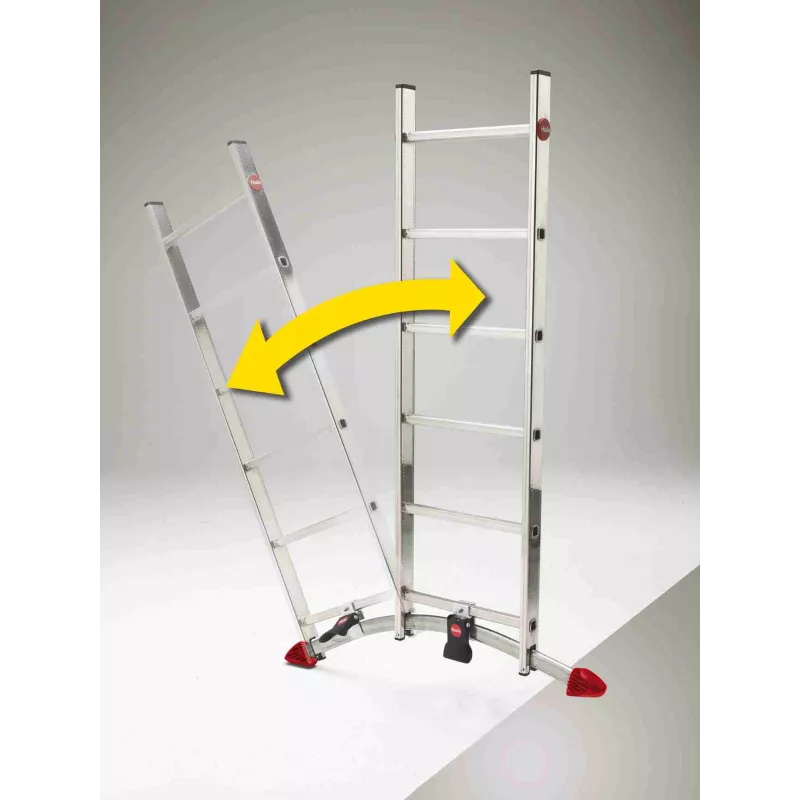 HAILO ProfiLOT Kombinationsleiter S100, Aluminium, 3x12 Sprossen, 150 kg, EN 131 Professional