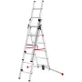 Hailo S100 ProfiLOT Kombinationsleiter, Aluminium, 2x6+1x5 Sprossen, 3-teilig, max. Belastung 150 kg
