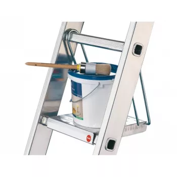 HAILO SavetyLine Zusatzstufe für Treppen, 2-stufiger Klapptritt, Aluminium, 150 kg Traglast, TÜV/GS