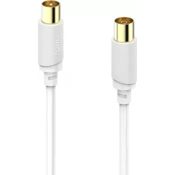 Hama Antennenkabel, Koaxstecker - Koaxbuchse, vergoldet, 3,0 m, 120 dB 00202024