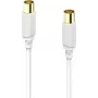 Hama Antennenkabel, Koaxstecker - Koaxbuchse, vergoldet, 3,0 m, 120 dB 00202024