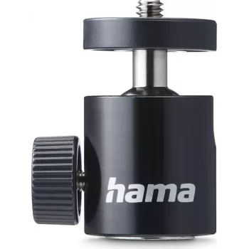 Hama Kugelkopf für Stative, 50 mm Höhe, 1/4 Zoll Gewinde, Ø 30 mm, Schwarz 00005001