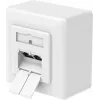 Hama CAT-6a Netzwerkdose, 2-Port RJ45, 10 Gbit/s, geschirmt, Aufputz/Unterputz, Weiß 00200774