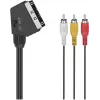 Hama Classic Line SCART auf 3 RCA Audio-/Videokabel, 1,5 m, Schwarz 00305015
