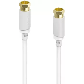 Hama Koaxialkabel für Kabelrouter, Netzwerk, F-Stecker, 75 Ohm, 120 dB, 3,00 m 00202033