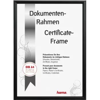 Hama Detroit Aluminium Einzelbildrahmen in Schwarz, Matt, 15 x 20 cm 00175892