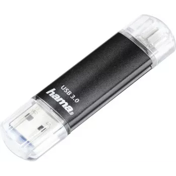 Hama Laeta Twin USB-Stick 128 GB, USB Typ-A & Micro-USB, USB 3.2 Gen 1, Schwarz 00181099
