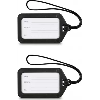 Hama Gepäckanhänger, 9 x 5 cm, 2er-Pack, Schwarz (00178161)