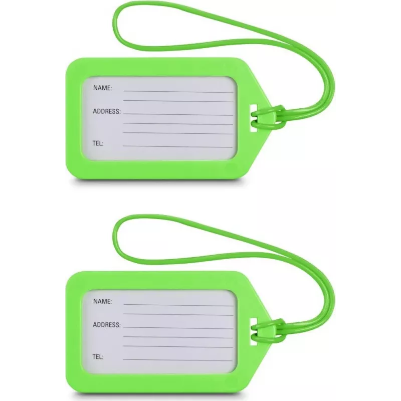 Hama Gepäckanhänger, 9 x 5 cm, 2er-Pack, Grün (00178162)
