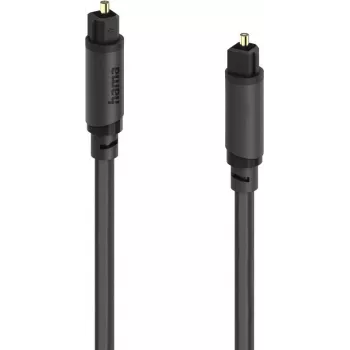 Hama Optisches Audiokabel, Toslink Stecker auf Toslink Stecker, 0,75 m, Schwarz 00202015