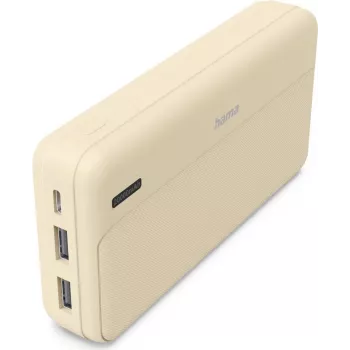 Hama Power Pack Pocket 20, 20000 mAh, 2x USB-A, Sand (00201775)
