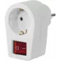 Hama Steckdosenadapter, Schutzkontaktsteckdose, 2-poliger Schalter, Weiß (00223213)