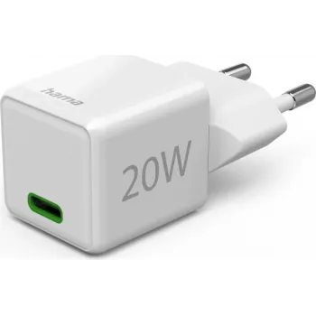 Hama Super Mini USB-C PD Wandladegerät 20 W Weiß (00139548)