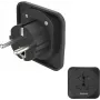 Hama Reiseadapter Typ E/F, 3-polig, Universal, Welt nach Europa, Schwarz (00137245)