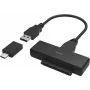 Hama USB 3.0 zu SATA Adapter für 2,5 Zoll und 3,5 Zoll SSD und HDD Festplatten (00200761)