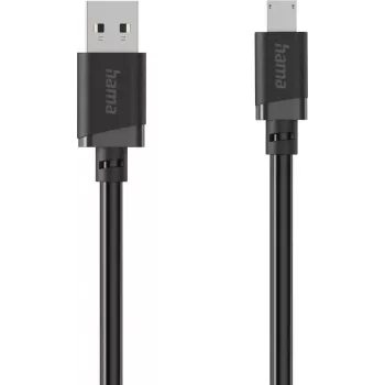 Hama USB-A auf Micro-USB Lade- und Datenkabel, 1 m, Schwarz 00201803