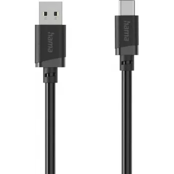 Hama USB-A auf USB-C Lade- und Datenkabel, 2 m, Schwarz 00201812