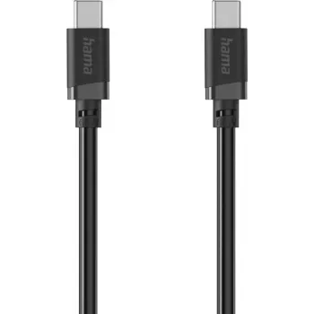 Hama USB-C auf USB-C Ladekabel, 60W Power Delivery, 1m, Schwarz 00201806