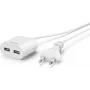 Hama USB-Netzteil mit 1,9 m Kabel, 2,4 A, 2x USB-A, Weiß (00223203)